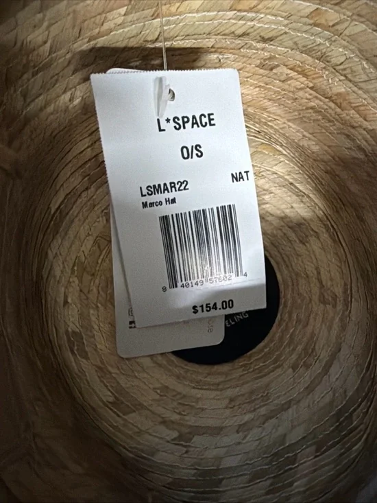 l*space Natural Straw Wide-Brim Beach Hat - Picture 4 of 16